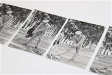 Six (6) Ben Hogan Individual Alex Morrison Stamped Shot Swing Sequence Photos