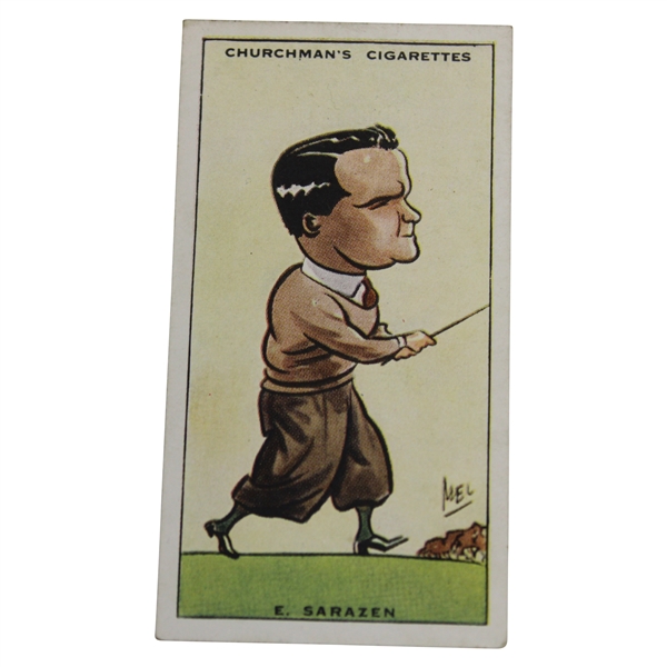 Gene (E. for Eugene) Sarazen Churchmans Prominent Golfers Card No. 35 of 50 Card Series
