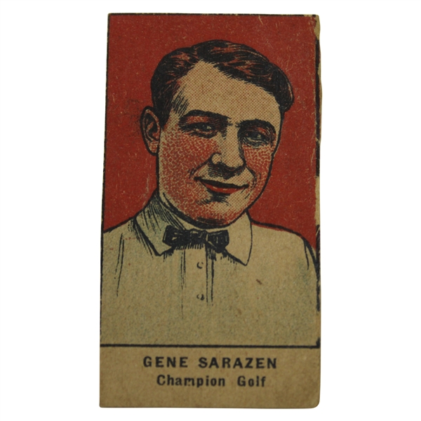 1921 Gene Sarazen W551 Champion Golf Hand Cut Golf Strip Rookie Card