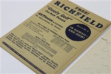 Richfield Gasoline Complete Goofy Golf Puzzle & Envelope w/Alex Morrison Lesson #2 - Perfect Form