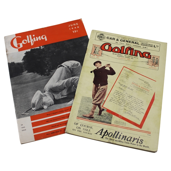 1932 Golfing Magazine & 1940 Golfing Magazine