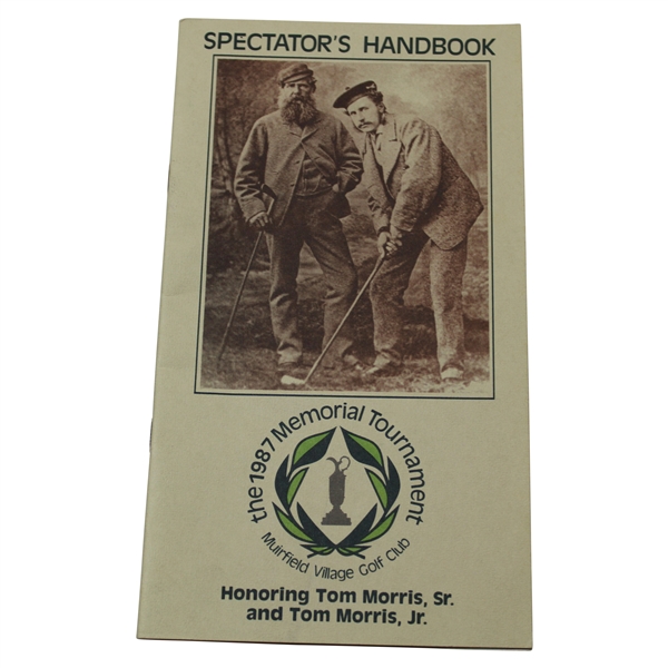 1987 Memorial Tournament Spectators Handbook with Old & Young Tom Morris Cover
