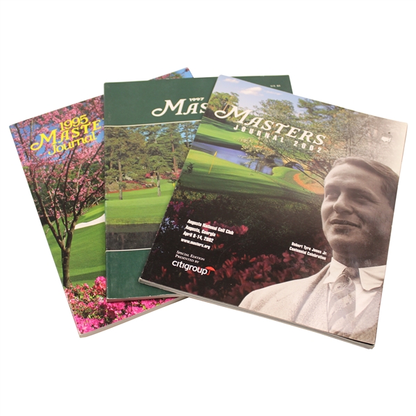 1995, 1997 & 2002 Masters Tournament Journals - Tiger's Debut, First Win & 3rd Win