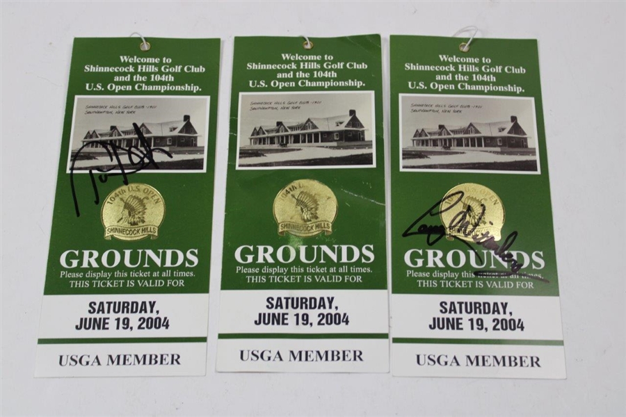 Three (3) 2004 US Open Tickets 2w/Two Signed - Casey Whittenberg & Tim Petrovic JSA ALOA