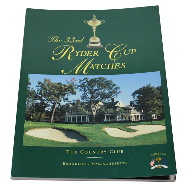 1999 Ryder Cup Matches at The Country Club (Brookline) Official Program