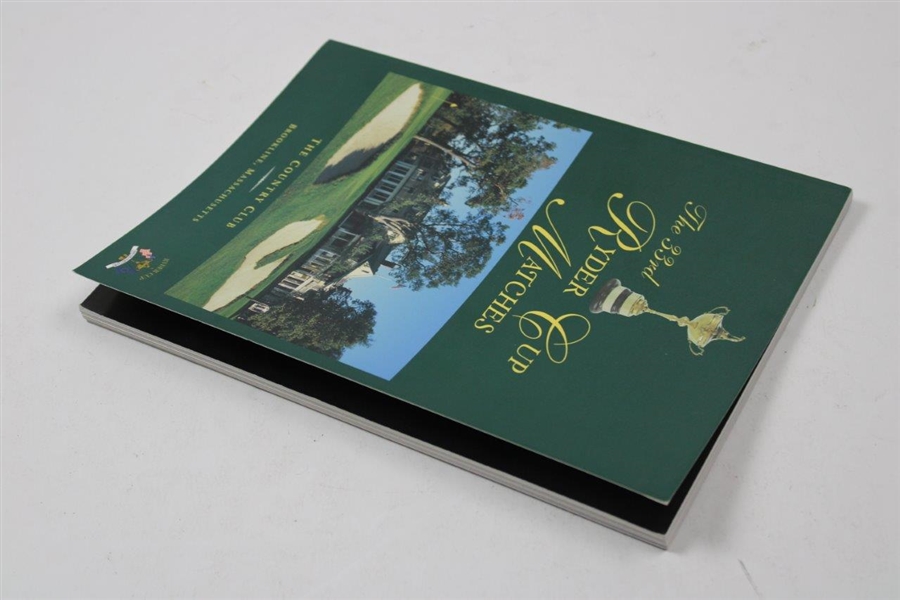 1999 Ryder Cup Matches at The Country Club (Brookline) Official Program