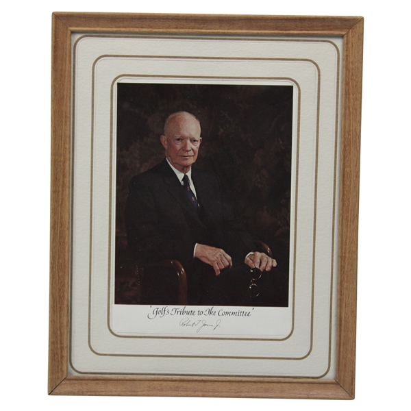 Dwight Eisenhower Golfs Tribute to Ike Committee w/Bobby Jones Facsimile Signature - Framed