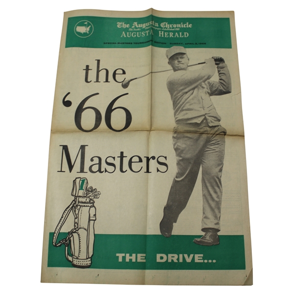 1966 The Augusta Chronicle Augusta Herald 'The Drive' with Jack Nicklaus Sunday Newspaper