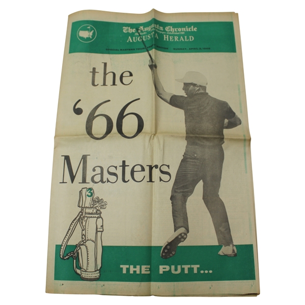 1966 The Augusta Chronicle Augusta Herald The Putt with Gary Player Sunday Newspaper