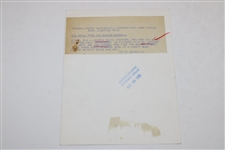 1935 Horton Smith Wire Photograph - Miami Biltmore Tournament