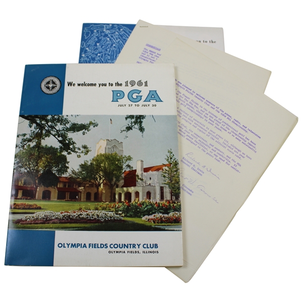 1961 PGA Championship at Olympia Fields Country Club Official Program