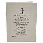 Ken Venturis Augusta National Golf Club Invitation to 2006 Masters Tournament