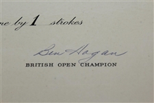 Ben Hogan Signed 1953 Open Champion’s Challenge Certificate with Envelope JSA ALOA