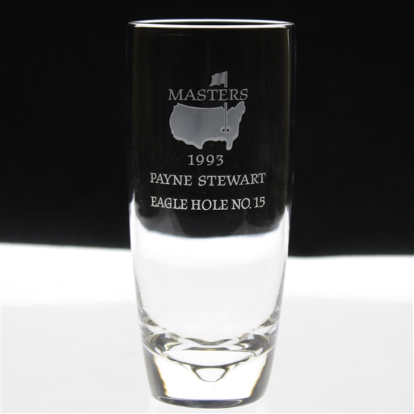 Payne Stewarts 1993 Masters Tournament Hole No. 15 Crystal Steuben Eagle Glass