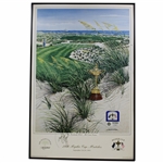 Payne Stewart Signed 1991 Ryder Cup Matches at Kiawah Island Poster w/Badge JSA ALOA
