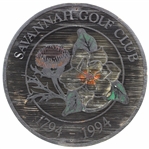 Large 'Savannah Golf Club' 1794-1994 Wood Sign