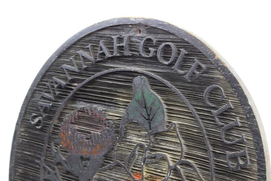 Large 'Savannah Golf Club' 1794-1994 Wood Sign