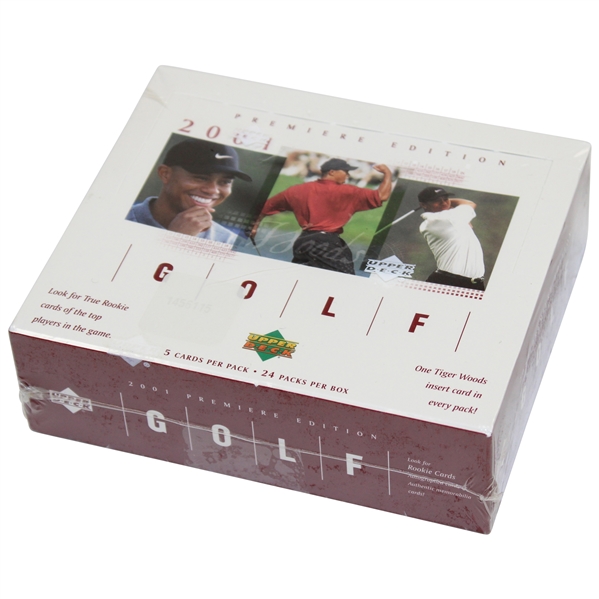 2001 Upper Deck Unopened Premier Edition Golf Card Box Set - 5 Cards/Pk - 24 Packs - 1456115 - Sealed