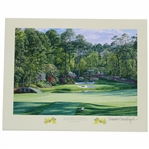 2010 Augusta National Golf Club 12th Hole 'Golden Bell' Small Print Signed by Artist Linda Hartough