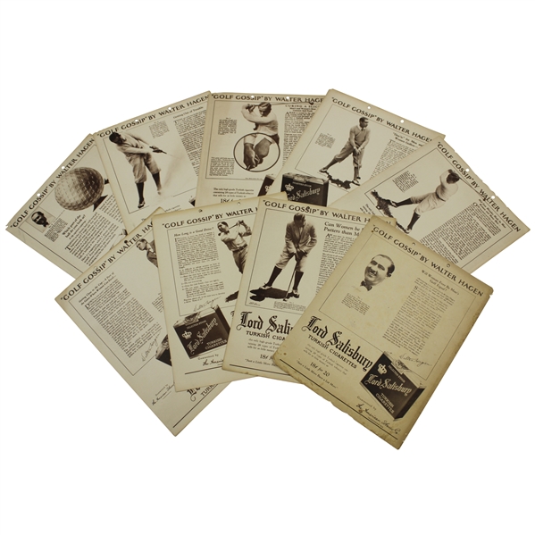 Walter Hagen Lord Salesberry Turkish Cigarettes Golf Gossip Articles 1-9 - Missing No. 4