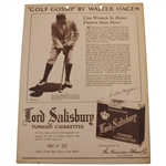 Walter Hagen Lord Salesberry Turkish Cigarettes Golf Gossip Articles 1-9 - Missing No. 4