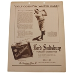 Walter Hagen Lord Salesberry Turkish Cigarettes Golf Gossip Articles 1-9 - Missing No. 4