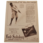 Walter Hagen Lord Salesberry Turkish Cigarettes Golf Gossip Articles 1-9 - Missing No. 4