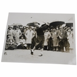1937 Gene Sarazen Tokyo Golf Club Original 'Swinging In The Rain' Wire Photo