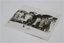 1937 Gene Sarazen Tokyo Golf Club Original 'Swinging In The Rain' Wire Photo
