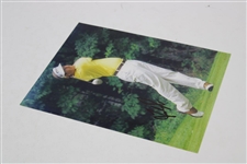 Fred Couples Signed Color 8x10 Follow Through Swing Photo JSA ALOA