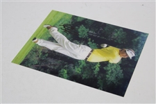 Fred Couples Signed Color 8x10 Follow Through Swing Photo JSA ALOA