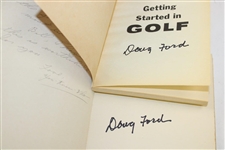 Doug Ford Signed 2000 Mini-Flag Plus Two Signed Books JSA ALOA