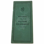 1954 ANGC Records of the Masters Tournament Booklet - 1934-1953