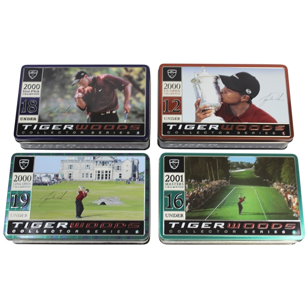 Tiger Woods 'Tiger Slam' Dozen Golf Balls in Tins - Complete Set of Four (4)