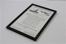 The Tyler Putter 'A Putter That Puts' Excelled Advantages Patent Pending - Advertising Piece - Framed