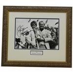 Jack & Barbara Nicklaus Dual Signed 1970 OPEN Championship B&W Photograph - Framed JSA ALOA