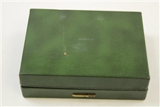 Dunlop Padded Acushnet Green Leatherette ball box of 12 Dunlop Red & Super Maxfli Balls