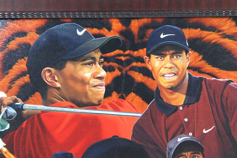Tiger Woods Ltd Ed Collage Art Display #236/270 by Artist Danny Day - Framed