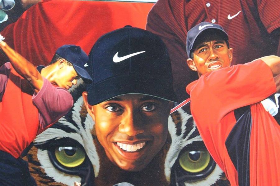 Tiger Woods Ltd Ed Collage Art Display #236/270 by Artist Danny Day - Framed