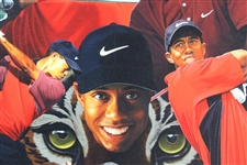 Tiger Woods Ltd Ed Collage Art Display #236/270 by Artist Danny Day - Framed