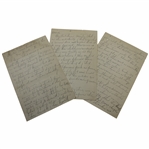 Charles 'Chick' Evans Handwritten 6 Pages for North Dallas Examiner - Red Cross War Matches