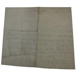 G.D. Johnson Signed 1916 Handwritten Letter on Chicago GC Letterhead to Charles 'Chick' Evans - Ty Cobb Comparison
