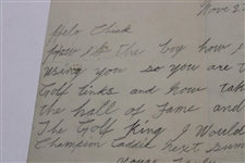 G.D. Johnson Signed 1916 Handwritten Letter on Chicago GC Letterhead to Charles 'Chick' Evans - Ty Cobb Comparison