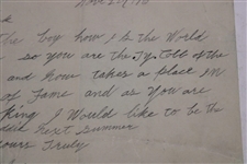 G.D. Johnson Signed 1916 Handwritten Letter on Chicago GC Letterhead to Charles 'Chick' Evans - Ty Cobb Comparison
