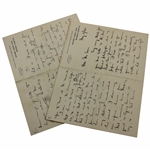 Author Henry Leach Signed 1911 Handwritten Letter to Charles Chick Evans - John Ball & Open Championship Content 