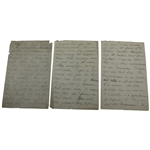 Charles 'Chick' Evans Handwritten 22 Pages 'Two Months From Today' - Referencing British Amateur Championship