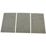 Charles 'Chick' Evans Handwritten 22 Pages 'Two Months From Today' - Referencing British Amateur Championship