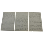 Charles 'Chick' Evans Handwritten 22 Pages 'Two Months From Today' - Referencing British Amateur Championship