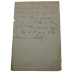 Charles 'Chick' Evans Handwritten 22 Pages 'Two Months From Today' - Referencing British Amateur Championship