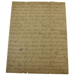Ray Signed 1925 Handwritten Letter to Charles 'Chick' Evans Referencing Evans 'The Open' Travel Schedule